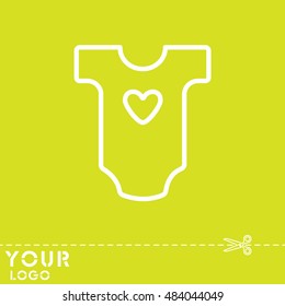 Web line icon. Baby clothes, children's body