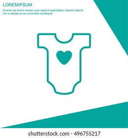 Web line icon. Baby clothes, children's body