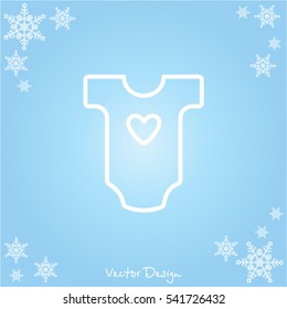 Web line icon. Baby clothes, children's body