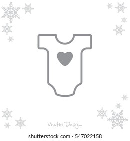 Web line icon. Baby clothes, children's body