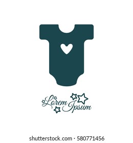 Web line icon. Baby clothes, children's body