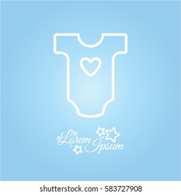 Web line icon. Baby clothes, children's body