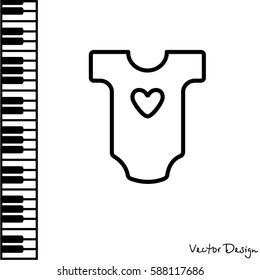 Web line icon. Baby clothes, children's body