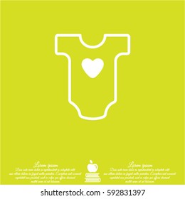 Web line icon. Baby clothes, children's body