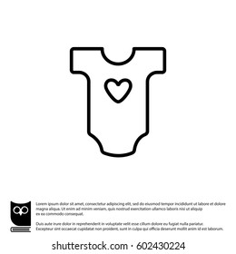Web line icon. Baby clothes, children's body