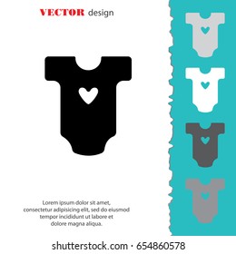 Web line icon. Baby clothes, children's body
