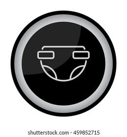 Web line icon. Baby diaper (nappy)