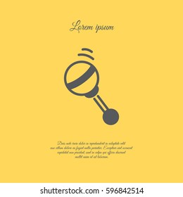 Web line icon. Baby rattle toy