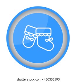 Web line icon. Baby's bootees