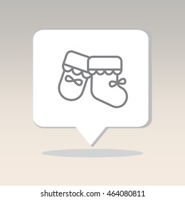 Web line icon. Baby's bootees