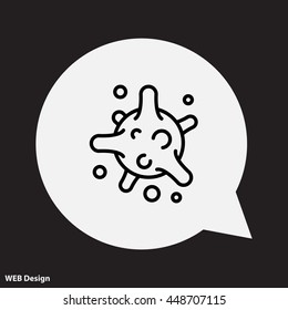 Web line icon. Bacterium, virus