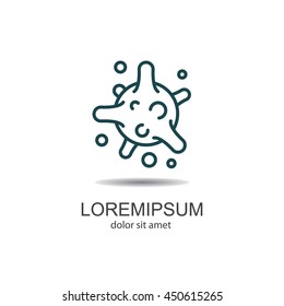 Web line icon. Bacterium, virus