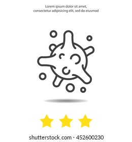 Web line icon. Bacterium, virus