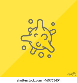 Web line icon. Bacterium, virus