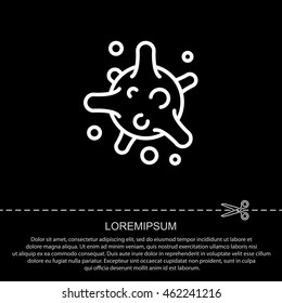 Web line icon. Bacterium, virus