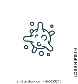 Web line icon. Bacterium, virus