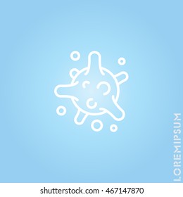 Web line icon. Bacterium, virus