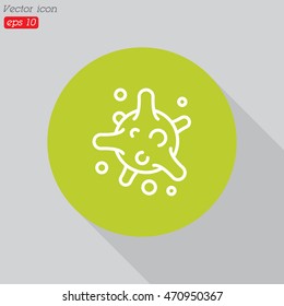 Web line icon. Bacterium, virus