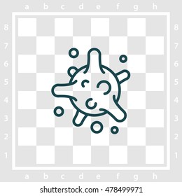 Web line icon. Bacterium, virus