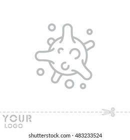 Web line icon. Bacterium, virus
