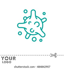 Web line icon. Bacterium, virus