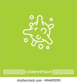 Web line icon. Bacterium, virus