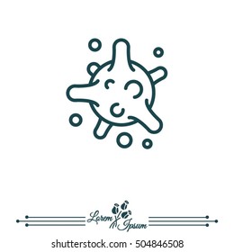 Web line icon. Bacterium, virus