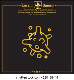 Web line icon. Bacterium, virus