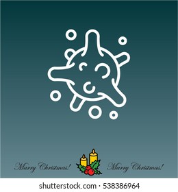 Web line icon. Bacterium, virus