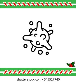 Web line icon. Bacterium, virus