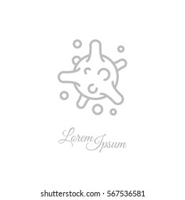 Web line icon. Bacterium, virus