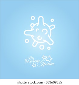 Web line icon. Bacterium, virus