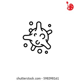 Web line icon. Bacterium, virus