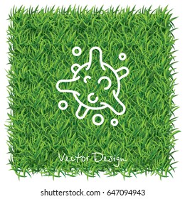Web line icon. Bacterium, virus