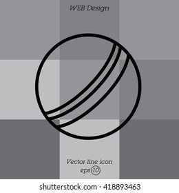Web line icon. Ball, children's ball