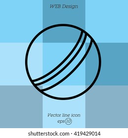 Web line icon. Ball, children's ball