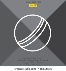 Web line icon. Ball, children's ball