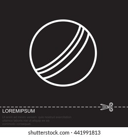Web line icon. Ball, children's ball