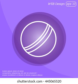 Web line icon. Ball, children's ball