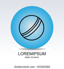 Web line icon. Ball, children's ball