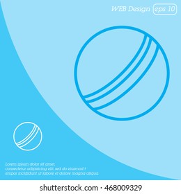Web line icon. Ball, children's ball