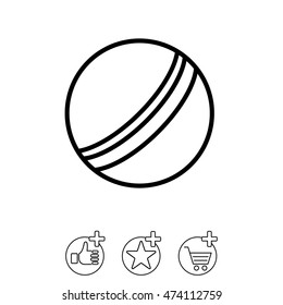 Web line icon. Ball, children's ball