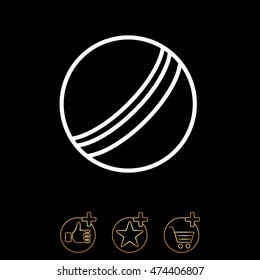 Web line icon. Ball, children's ball