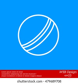 Web line icon. Ball, children's ball