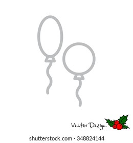 Web line icon. Balloons