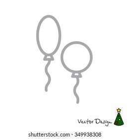 Web line icon. Balloons