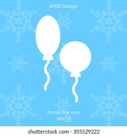 Web line icon. Balloons