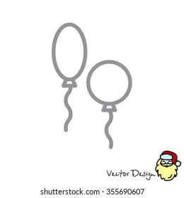 Web line icon. Balloons