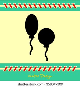 Web line icon. Balloons