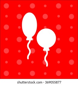 Web line icon. Balloons